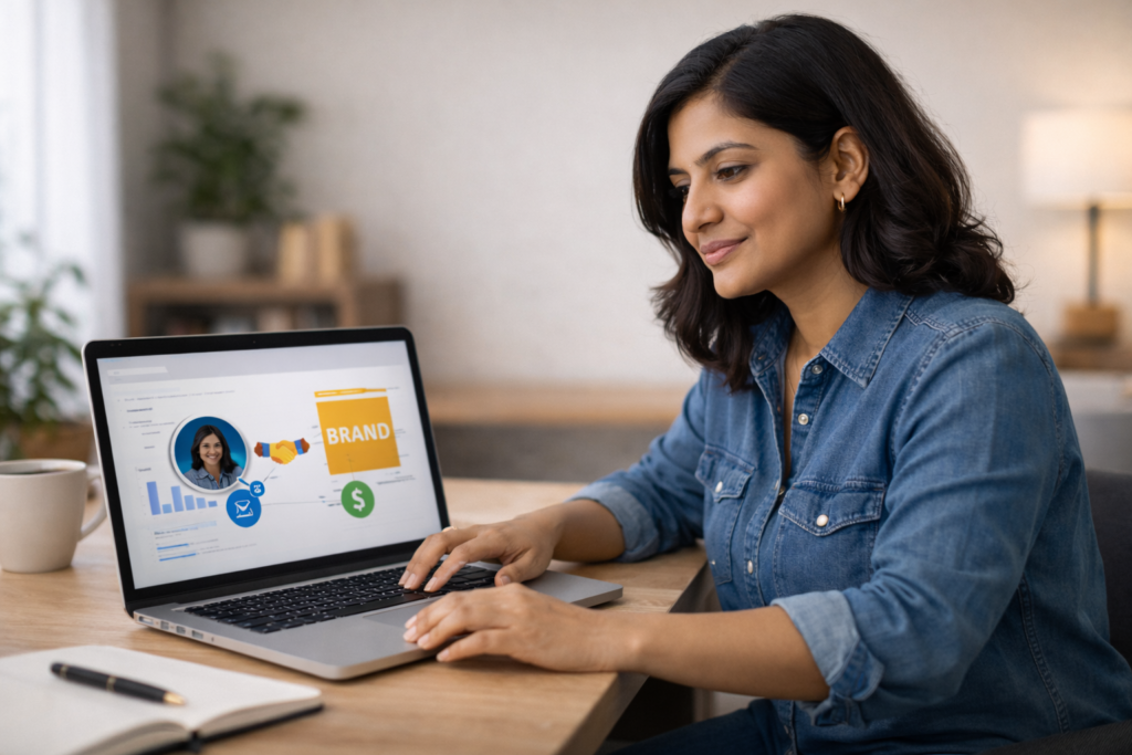 Indian creator and brand collaborating through a transparent influencer promotion process